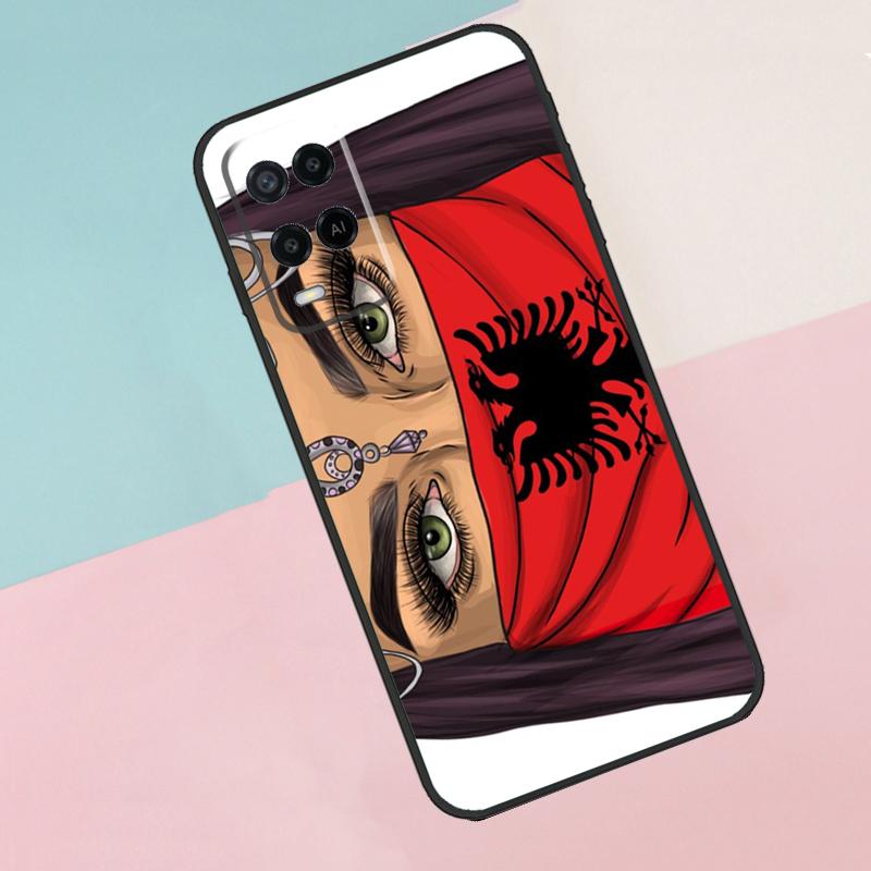 

Albania Flag For Oppo A74 A94 A54 A80 A78 A98 A40 A60 A18 A38 A58 A15 A17 A77 A57S A16 A76 A96 Phone Case OPPO A17
