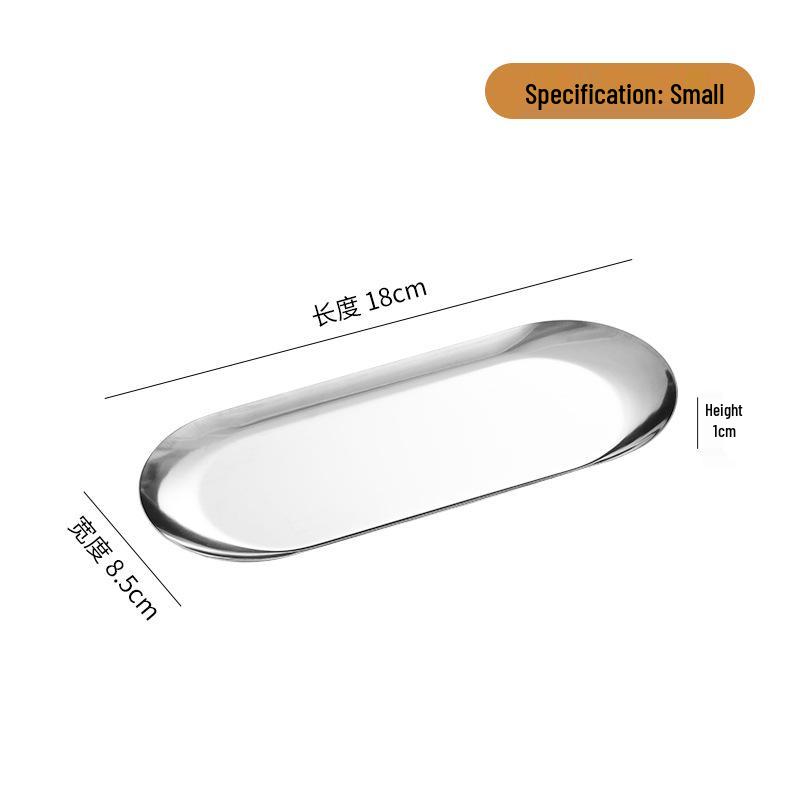 Овальная тарелка для гриля и выпечки в корейском стиле из нержавеющей стали - Золотая, Многоцелевая сервировочная тарелка для ресторанов 430 Material