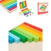 Mathe-Lernen Bruchstangen für Kinder mit buntem Holzdesign