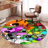 Sprunki Game Pattern Round Rug, Indoor/Outdoor Mat, for Picnic, Gameroom, Bedroom, Office, Living Room, Home Decor Carpet, Birthday Gift