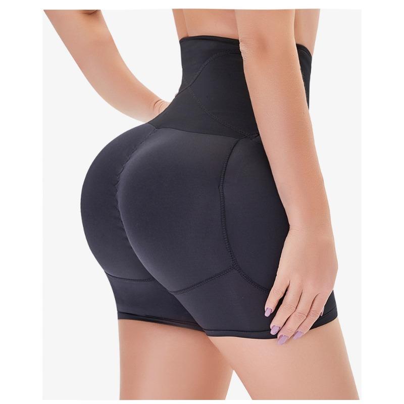 High Waist Cross Compression Tummy Control Shaper Shorts With Side Hooks S чёрный