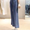 V253PSA919 Waist Banded Wide Denim Pants