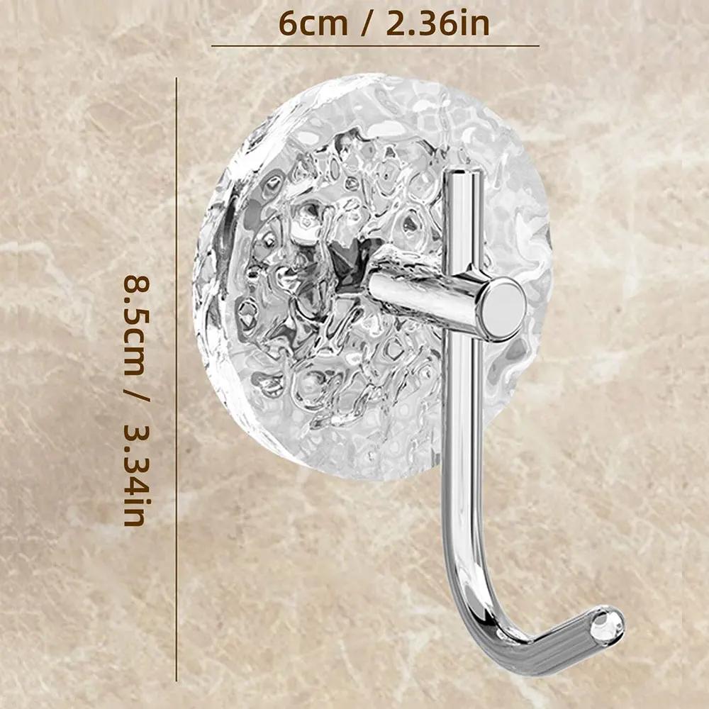 4pcs Hook Adhesive Without Punching, Strong Load-bearing, Transparent, and Traceless. Hook Adhesive Is Applied To the Kitchen, B