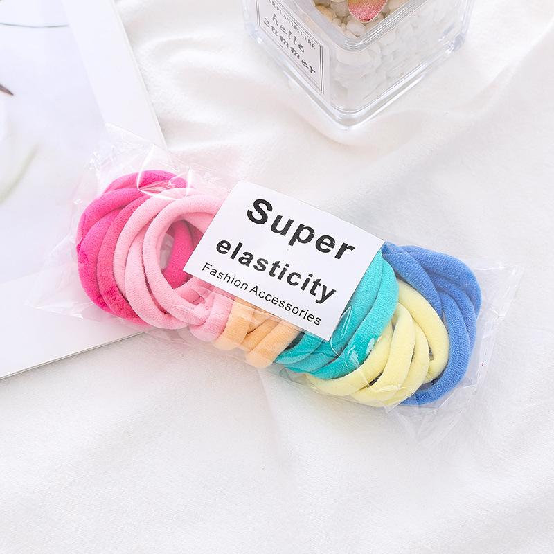 48Pcs 4CM Large Elastic Hair Bands Girls Colorful Nylon Headband For Children Ponytail Holder Scrunchie Women Hair Accessories
