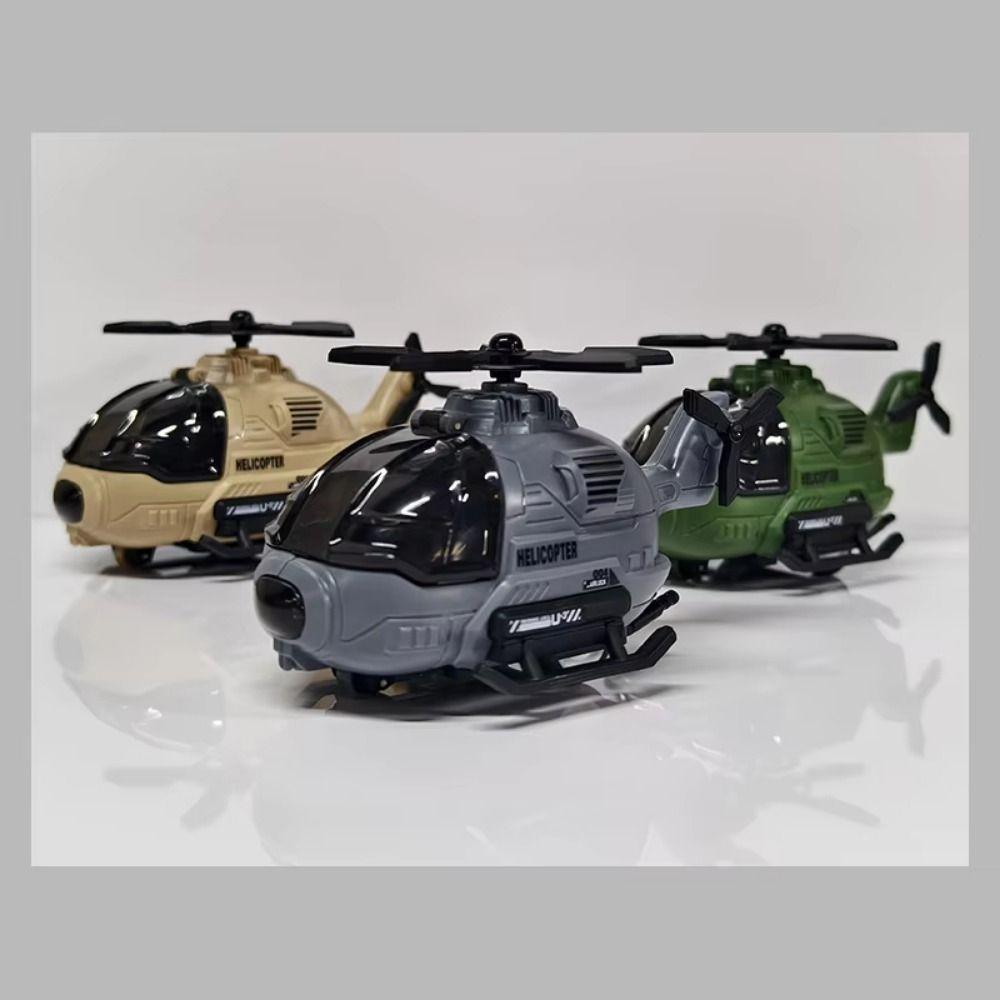 Open Cockpit Simulation Aircraft Toy Rotatable Propeller Inertial Fighter Toy  Christmas Gift