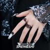 Fashion  Retro New Sense of Design Rings Crow Unisex Dark Adjustable Opening Ring Accessories Jewelry Gifts Halloween Props
