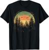 Retro Wilderness Bear Trees Reflection Outdoor Forest T-Shirt