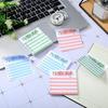 Student Study Organization Striped Planning Sticky Notepads, Task Memo Pads, Removable Self Adhesive Note Tags Self-Adhesive Paper for Daily
