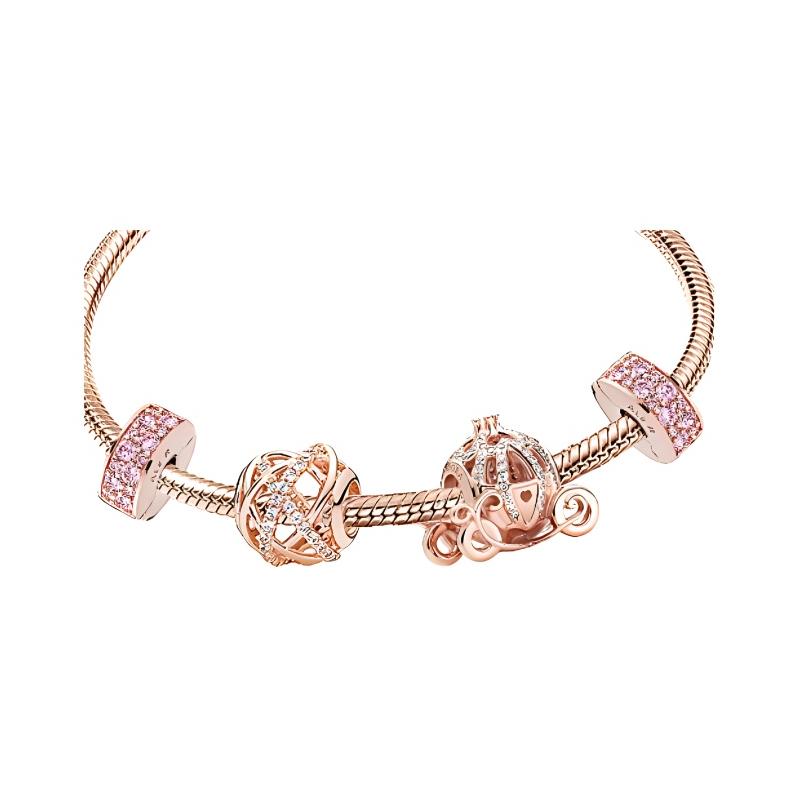 Pandora European and American Elegant Galaxy Love Bracelet Women's Rose Gold