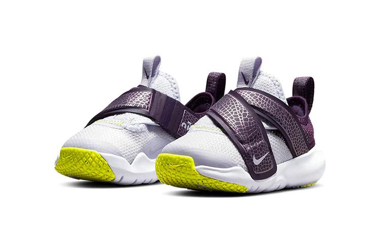 Nike Flex Advance Slip Resistant Cushioning Abrasion Resistant Low top Toddler Shoes White Purple Yellow CZ0189-500