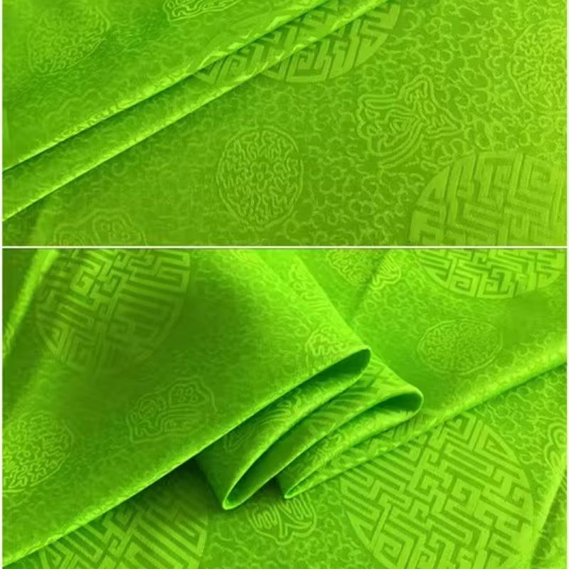 Традиционная китайская жаккардовая шелковая хлопковая ткань шармез крепе Ткань 17 Ом Шелковая ткань для шитья Ткань для ципао Ширина 114 см 50x114cm