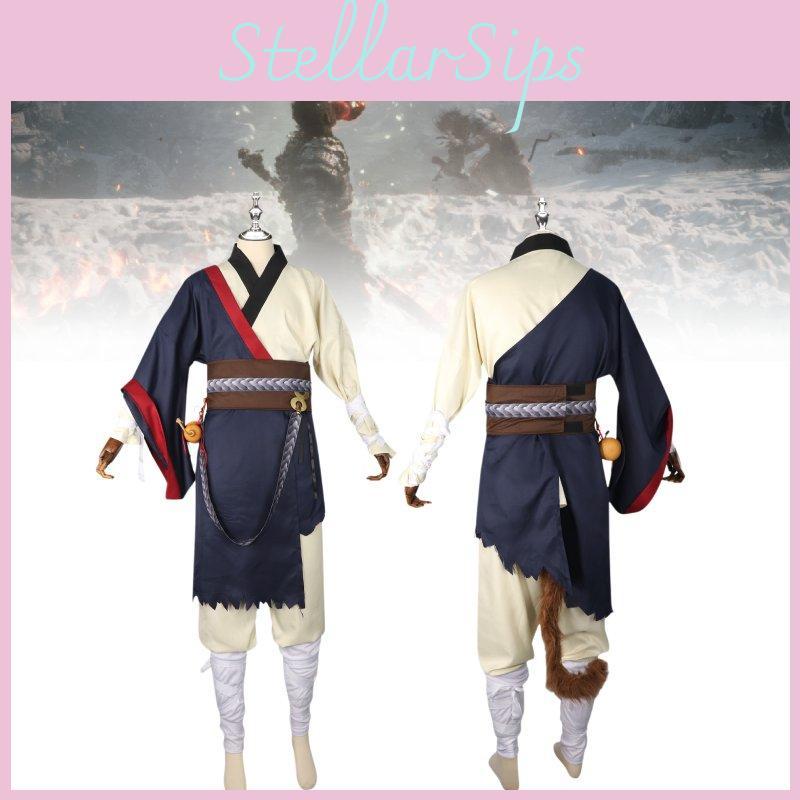 Comfortable Retro Style Black Myth Sun Wukong Cosplay Outfit For Gamers And Fans