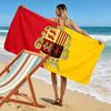 Giant Beach Towel with Spanish Coat of Arms Shield Crest, Quick Dry Microfiber, Soft and Absorbent, for Beach Pool Travel Gift