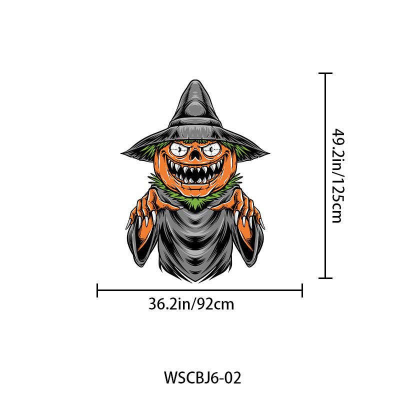 

Хэллоуин Баннер на багажник Хэллоуин Тыква Специальной формы Украшение Флаг-занавес для вытягивания из багажника WSCBJ6-02
