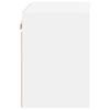 Wall Mounted Nightstand with LED Lights White