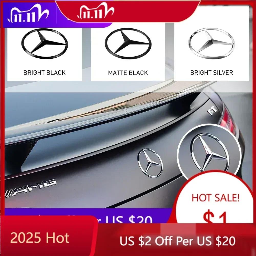 Naklejka na Samochód 2025 Gorąca Do Mercedes Benz 3D ABS Naklejka z Emblematem Tylnej Klapy Samochodu Pokrycie z Logo Mercedes Naklejka Dekoracyjna Do Mercedes Benz O
