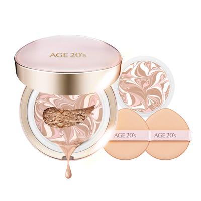 AGE20's Official Refill Included Signature Essence Moisture Foundation Cushion Pact + Refill #21 Light Beige 14g X 2