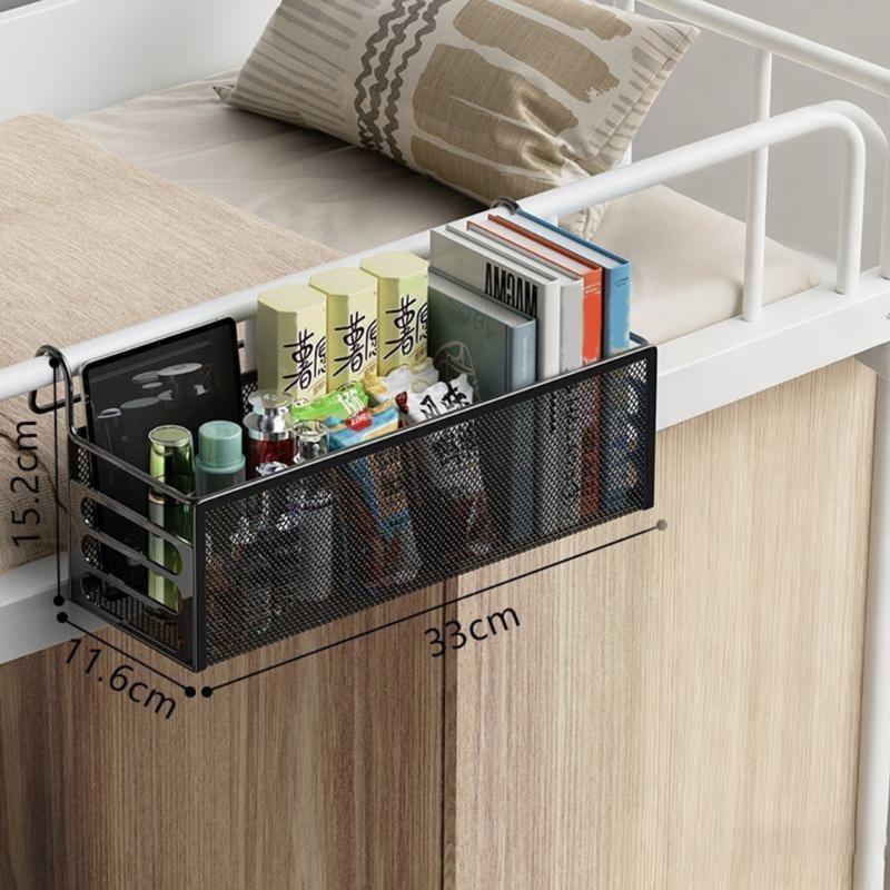 Suspended Bedsides Storage Rack Space Saving Design Sturdy Iron Construction Quick Easy Installation for Small Spaces