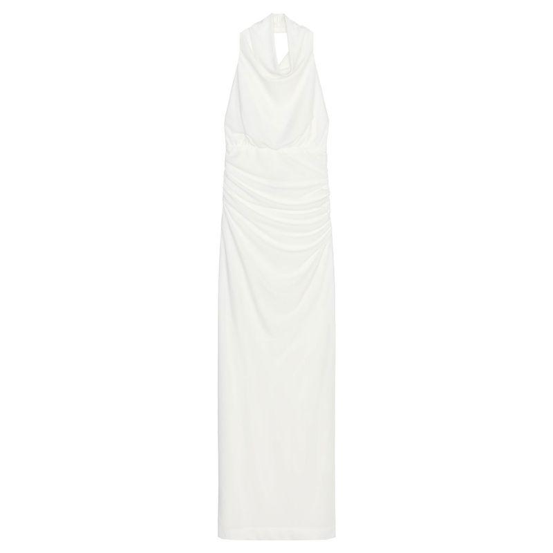 Zaprha 2025 Summer New Fashion Temperament All-Match Backless Neck Collar Slim fit Long Dress 3152312