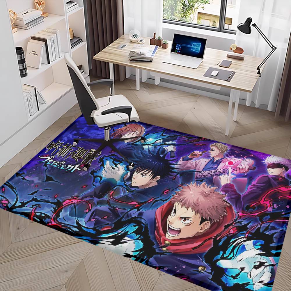 Jujutsu Kaisen Cartoon Bath Mat Kids Room Bedroom Decoration Balcony Anti-Slip Doormat Living Room Alfombra