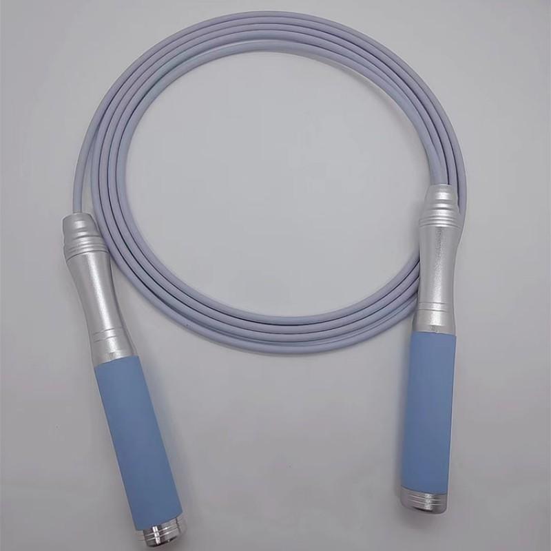 Adjustable Resistance Jump Rope Set With Aluminum Handle Silicone Grip Interchangeable Tubes Fitness Training