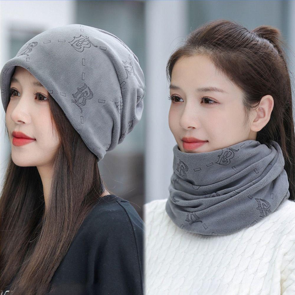 Thickened Lining Neck Warmer Polyester Pullover Cap Fashion Neck Scarves