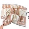 New letter scarf women's high-end medium and long winter short beard imitation cashmere shawl women's warm jacquard scarf