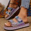 New Platform Flip Flops Outdoor Beach Cork Slippers Fashion Summer Women Sneakers Sequin Platform Shoes Women's Sandals