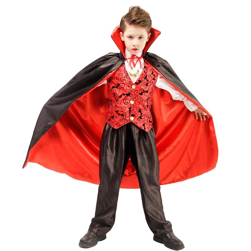 Boys Kids Royal Vampire Halloween Cosplay Fancy Dress Costume Outfit