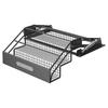 Kitchen Cabinet Seasoning Shelf, 3 Level Carbon Steel Storage Design with Guard Rails for Bottle Sorting and Access