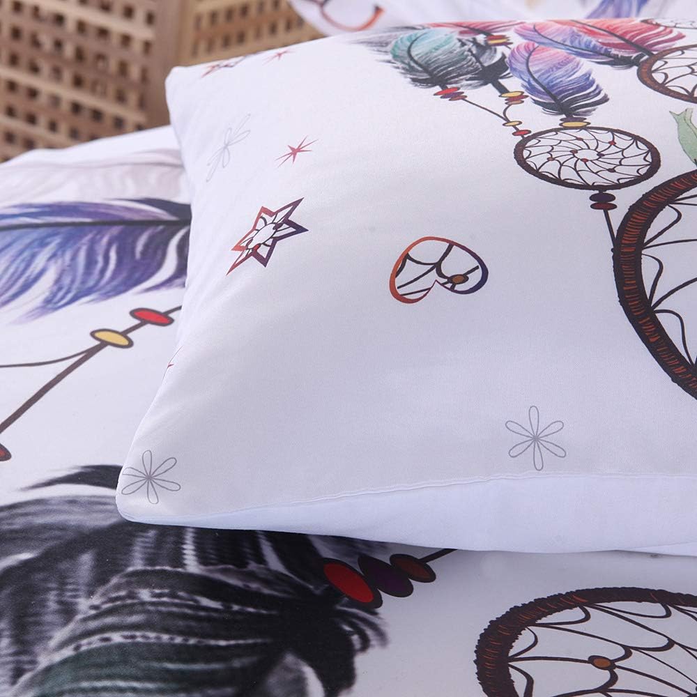 Comforter 3 Piece 3D Dreamcatcher Microfiber Bedroom Duvet Set 2 X S 1 X Quilt Case For Double King Single Bed (King-220X240Cm)