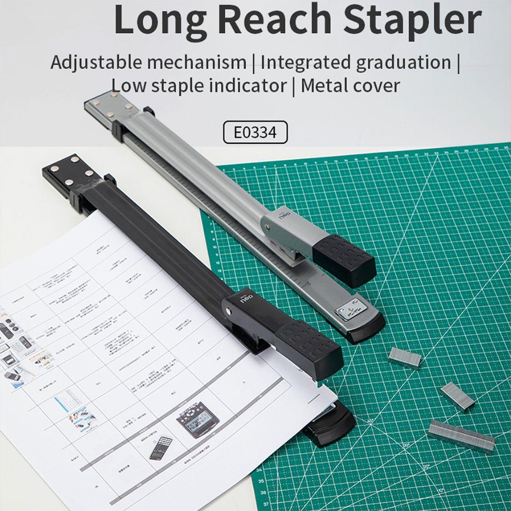 Metal Body Long Reach Stapler 20 Sheet Capacity Paper Stapler Long Arm Stapler  Binding Supplies