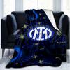 1 Stück F.C. Internazionale Milano Bedruckte Weiche Flanelldecke Überwurf für Schlafzimmer Wohnzimmer Sofa Camping Reise Fan Geschenke Weihnachtsgeschenke