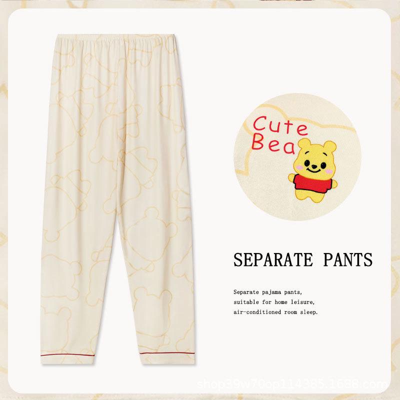 Women's Cartoon Cute Slim Fit Imitation Cotton Pants - Spring, Summer & Autumn Styles