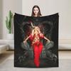 L-Lolas I-Indigos  Plush Blanket Girls Boys  Flannel Throw Blanket For Couch Bed Super Warm Design Bedspread Birthday Present
