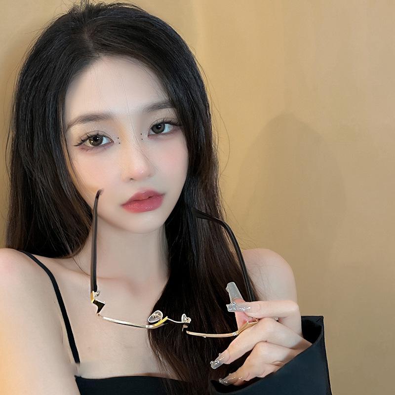 Département Abstinence, Sans Verres, Monture de lunettes décorative demi-monture, Tir de rue personnalisé, Vent Sœur Impériale, Désir Pur demi-monture