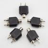 5pcs/lot RCA AV Audio Y Splitter Plug Adapter Male To Female RCA Female To 2 RCA Male Connector