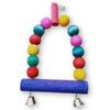 Eco-Friendly Wooden Chew Toy Activity Swing for Parrots-Modern Design Indoor/Outdoor Use