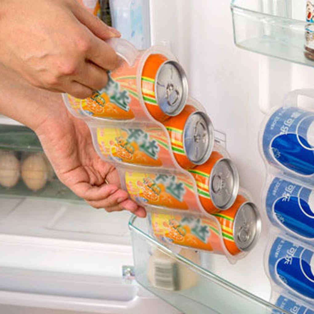 Dryckesförvaring 4-facks Burkbricka Kylskåp Burk Dryck Organiser Hållare