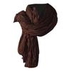 Women Scarf Solid Color Pleated Long Retro Autumn Winter Warm Long Scarf Soft Vintage Inspired Scarf