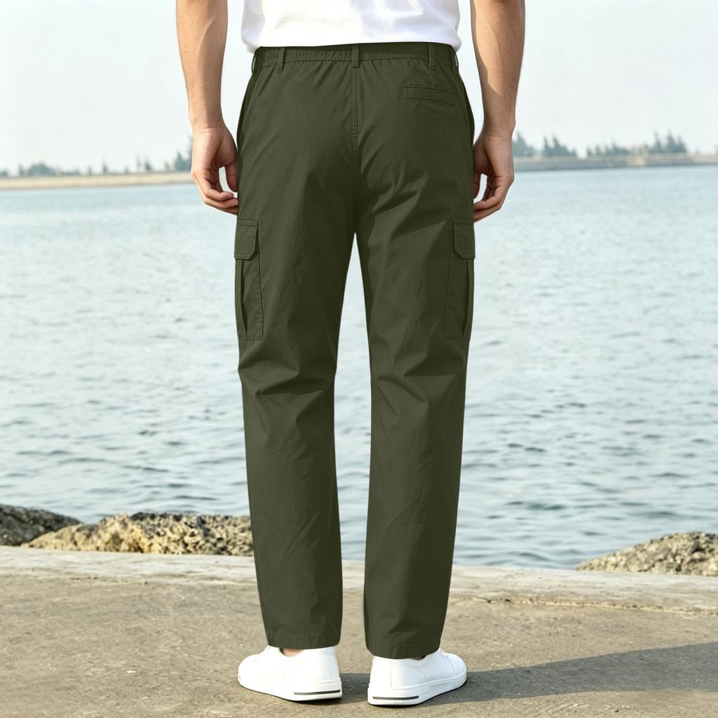 Men's Casual Cargo Pants with Multiple Pockets Color for Everyday Wear