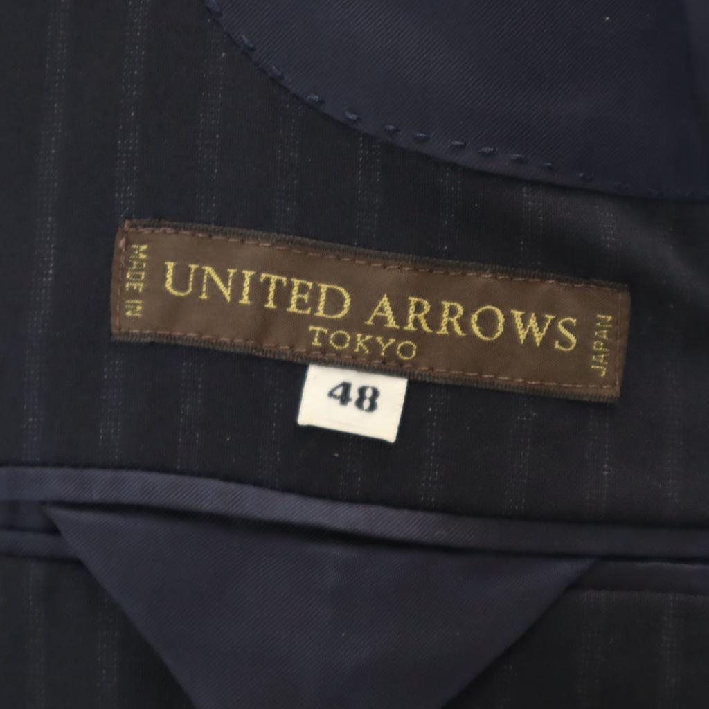 UNITED ARROWS made in Japan Striped Pattern tailored jacket 48 Navy Men's Used