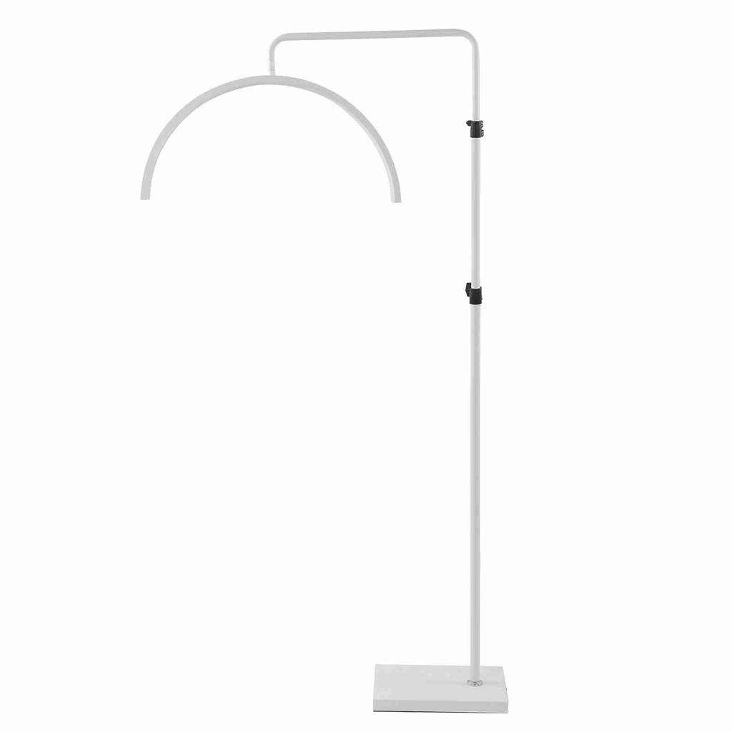 22in 36W Half Moon Light with Phone Clip Adjustable LED Standing Beauty Lamp for Video Recording