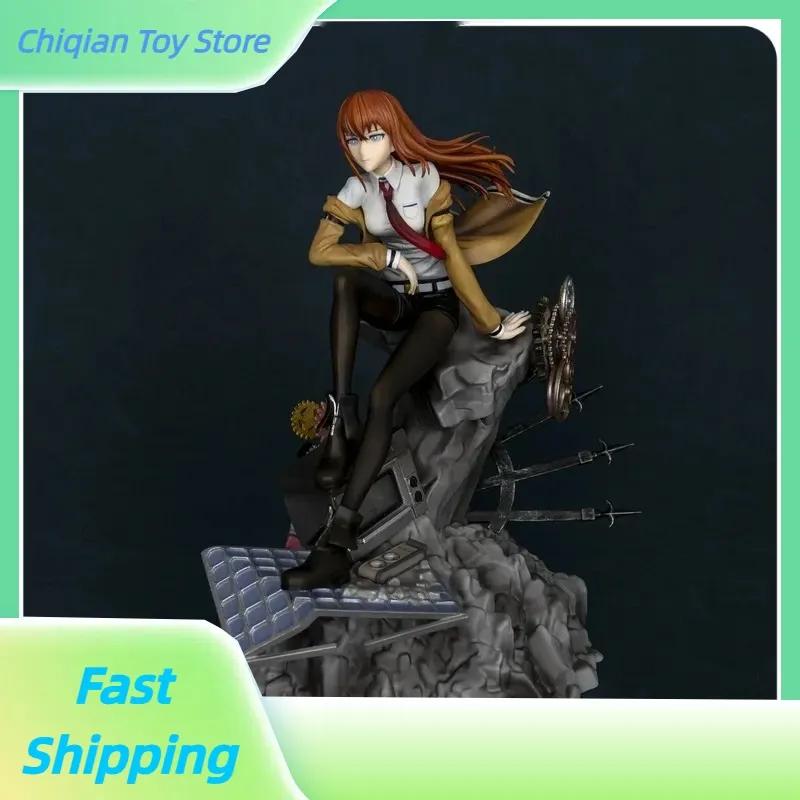 SteinsGate Makise Kurisu Anime Action Figure 25.5cm PVC Laboratory Theme Collectible Desktop Decoration Ideal Gift for Fans