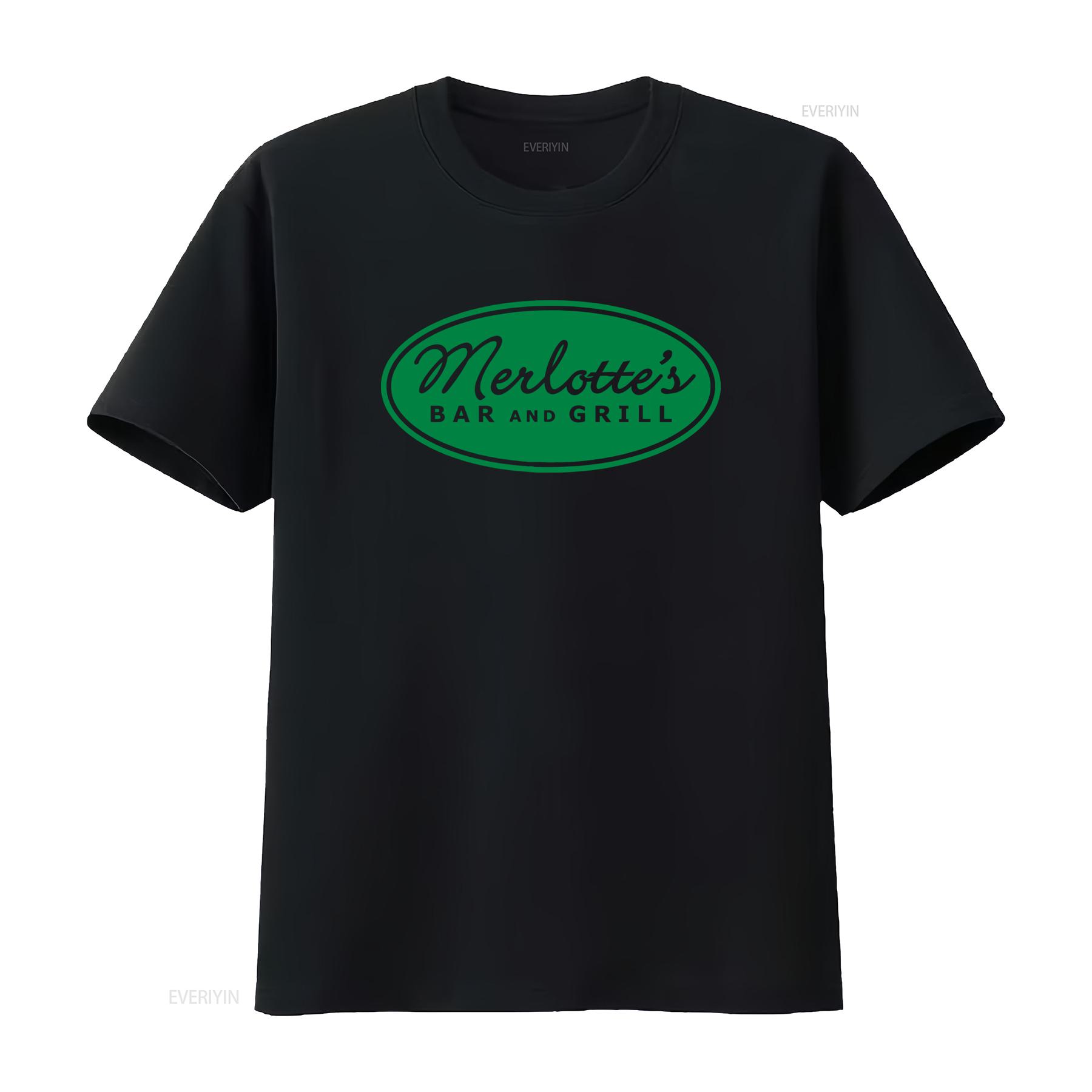 

Juniors True Blood TV Show Series Merlottes Bar and Grill Print White Cosplay T Shirt vintage Washed streetwear Stretched 4XL