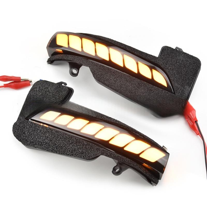 

Светодиодный динамический указатель поворота в зеркале в стиле «Чешуя дракона» Совместим с Toyota Innova Fortuner Высококачественные автомобильные аксессуары blackened