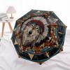 1 PC Automatic Folding Umbrella - Wolf Pattern, Portable & Foldable Design with 8 Ribs, Christmas Birthday Gifts