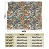 Funny Italian Brainrot Memes Compilation Blanket  Travel Flannel Throw Blanket For Home Decor Super Warm Quality Bedspread Gift