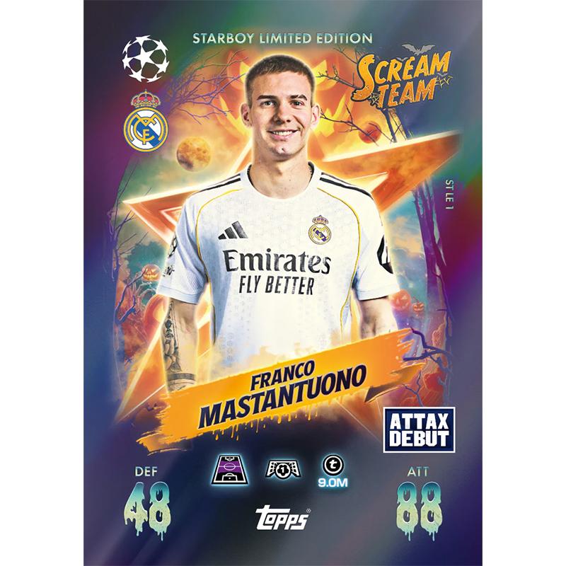 Topps Officiel 2025/26 Mise à Jour Jumbo Multipack Série Scream Team Collection Premier League Match Attax Carte de Jeu Collectionneur Cadeau