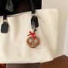 Bagel Alkaline Bread Pendant Cute Croissant Bag Accessory Palm-leaf Fan Pendant  Backpack Decor